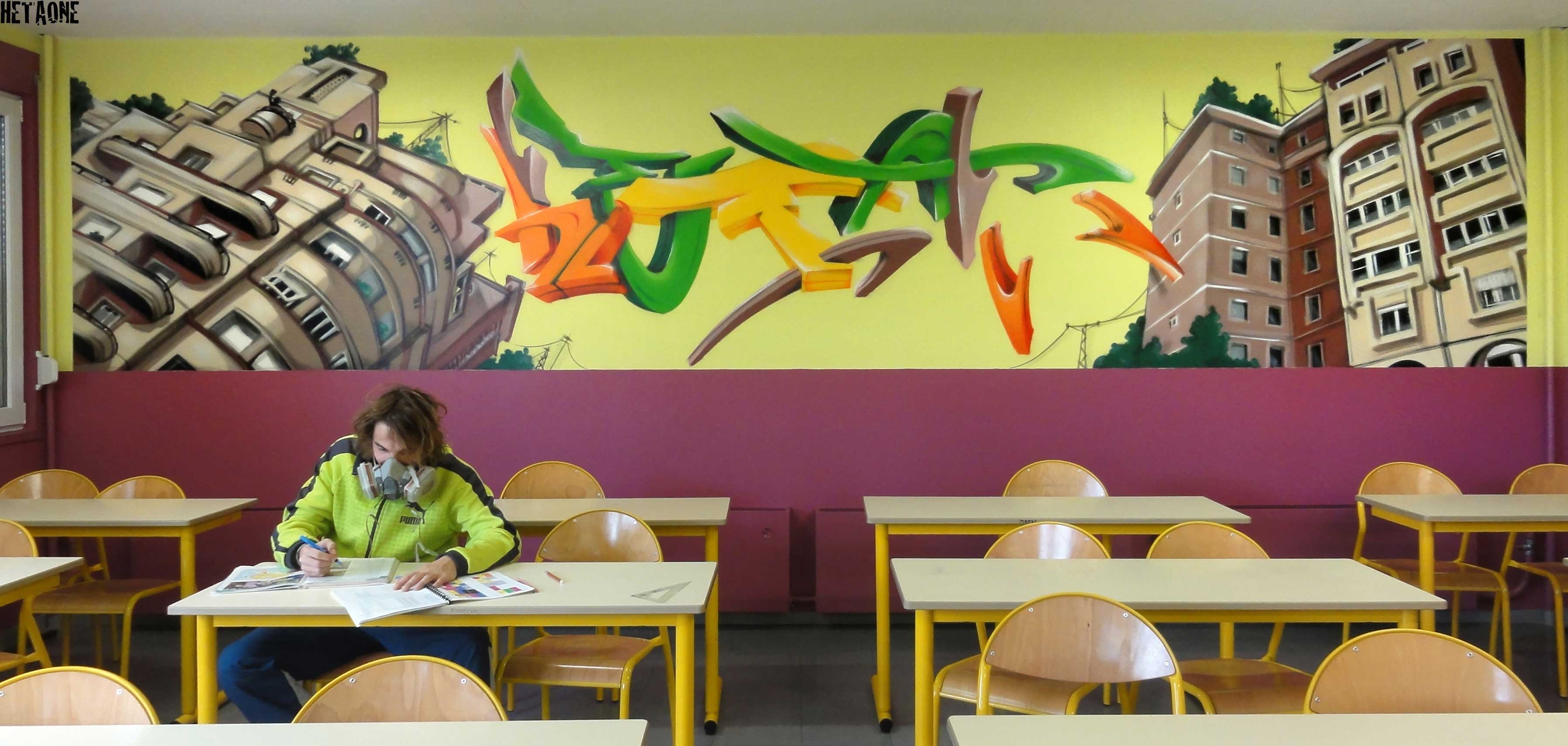 Salle d'étude du collège de Tavaux (Jura)