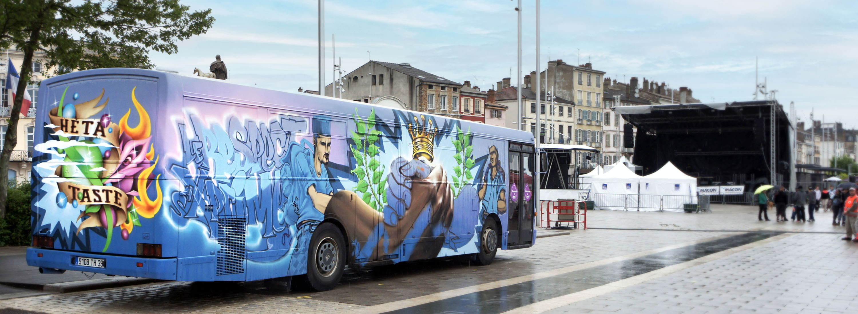 custom véhicule bus street art graffiti